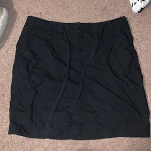 black cargo skirt